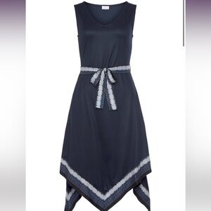 Sleeveless Handkerchief Hem Dress